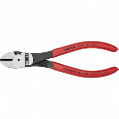 Didelės svertinės jėgos kirpimo replės KNIPEX 7401 160 mm Didelės svertinės jėgos kirpimo replės KNIPEX 7401 160 mm