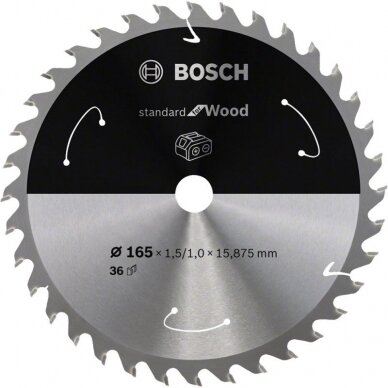 Diskinio pjūklo diskas medienai BOSCH 165x20x1,5/1mm Z24T Diskinio pjūklo diskas medienai BOSCH 165x20x1,5/1mm Z24T