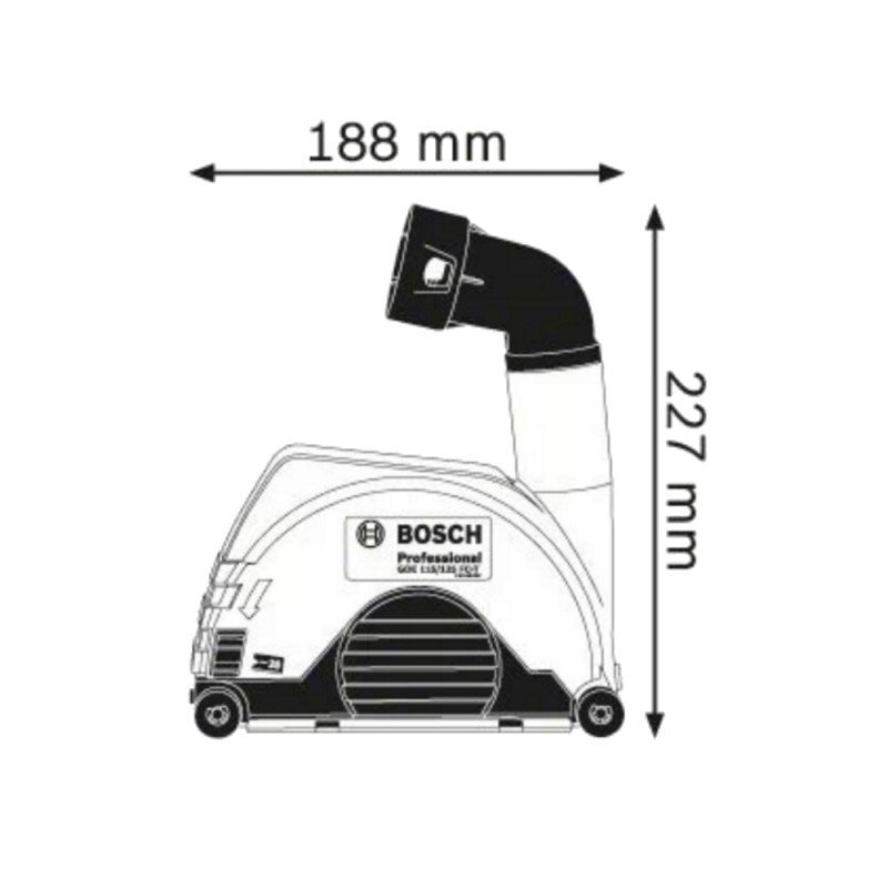 Dulkių nusiurbimo sistema kampiniams šlifuokliams BOSCH GDE 115/125 FC-T 1 Dulkių nusiurbimo sistema kampiniams šlifuokliams BOSCH GDE 115/125 FC-T 1