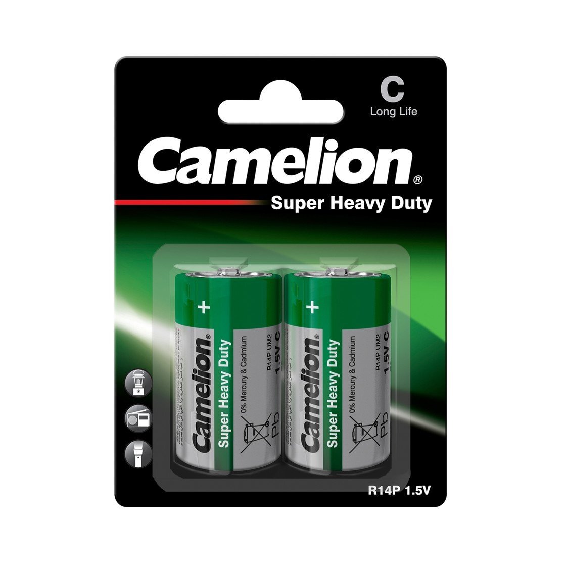 Elementai, anglies cinko, C, R14, BL2, CAMELION, 2vnt. Elementai, anglies cinko, C, R14, BL2, CAMELION, 2vnt.