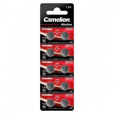 Elementas be gyvsidabrio, AG13/LR44/357, B10, 1,5V, CAMELION, 10 vnt. Elementas be gyvsidabrio, AG13/LR44/357, B10, 1,5V, CAMELION, 10 vnt.