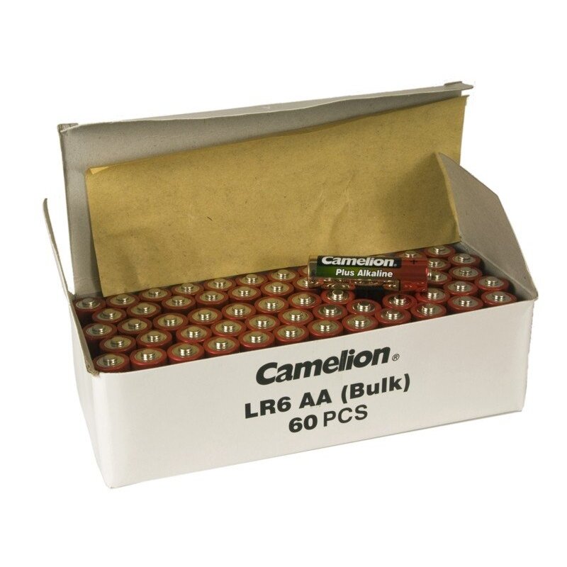 Elementai Alkaline, AA, LR06, CAMELION, 60 vnt. Elementai Alkaline, AA, LR06, CAMELION, 60 vnt.