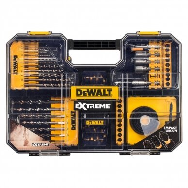 EXTREME antgaliukų-grąžtų komplektas, DeWALT 100 vnt.