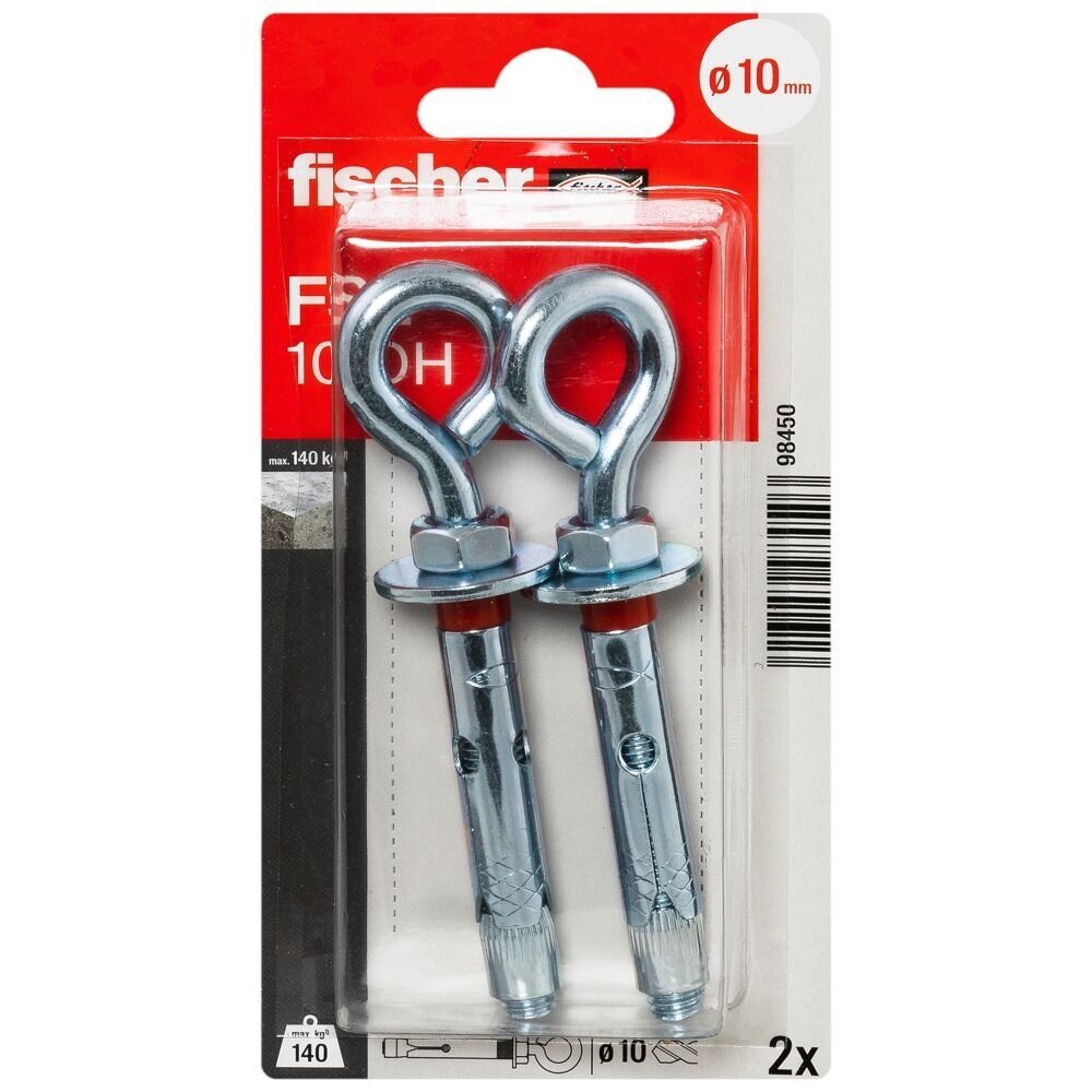 Fischer ankeris su O formos kabliu FSL 10 OH 2vnt. Fischer ankeris su O formos kabliu FSL 10 OH 2vnt.