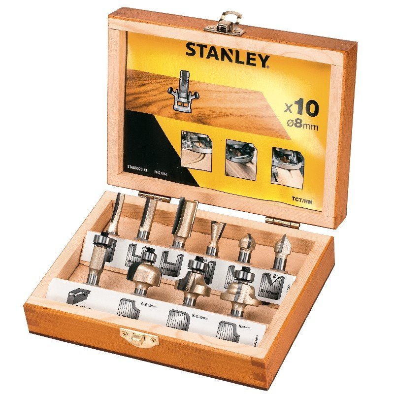 Frezų rinkinys TCT 10 PCE SET 8mm Frezų rinkinys TCT 10 PCE SET 8mm