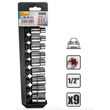 Galvučių rinkinys TORX 1/2 E10-E24