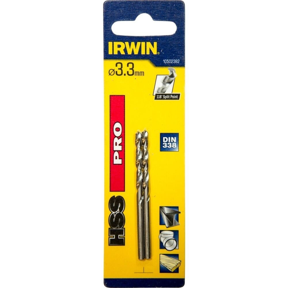 Grąžtas metalui HSS PRO 3,3 mm, 2 vnt.