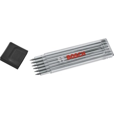 Grafitinės šerdys pieštukui BOSCH HB 2,8mm, 6vnt. Grafitinės šerdys pieštukui BOSCH HB 2,8mm, 6vnt.