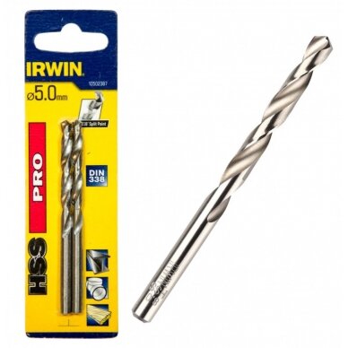 Grąžtas metalui HSS PRO 5,0 mm, 2 vnt. Grąžtas metalui HSS PRO 5,0 mm, 2 vnt.