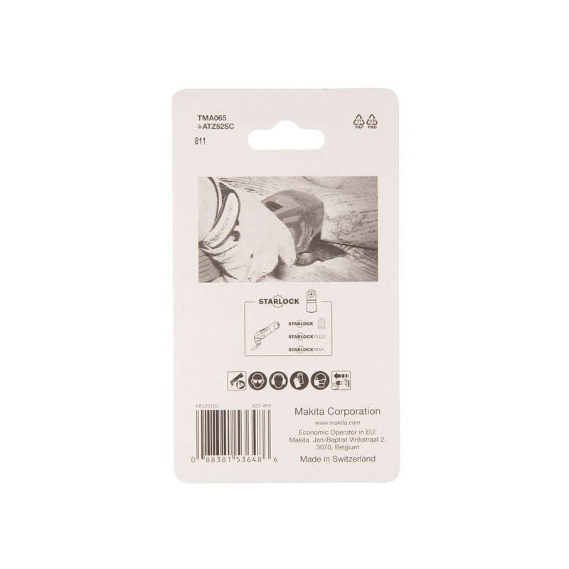 Grandymo lopetėlė MAKITA Multitool TMA065 52mm 3 Grandymo lopetėlė MAKITA Multitool TMA065 52mm 3