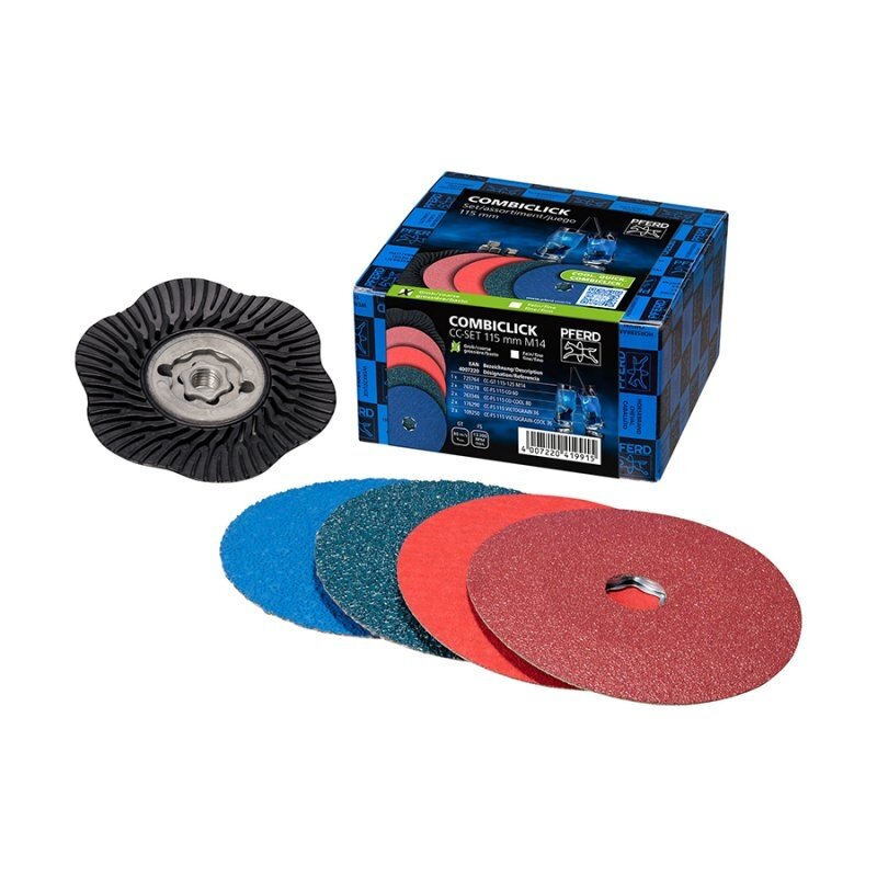 Grubaus apdirbimo šlifavimo diskelių rinkinys PFERD CC-SET 115 M14 G Grubaus apdirbimo šlifavimo diskelių rinkinys PFERD CC-SET 115 M14 G