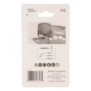 Įgilinamieji pjovimo ašmenys MAKITA Multitool TMA075 32mm 2 Įgilinamieji pjovimo ašmenys MAKITA Multitool TMA075 32mm 2