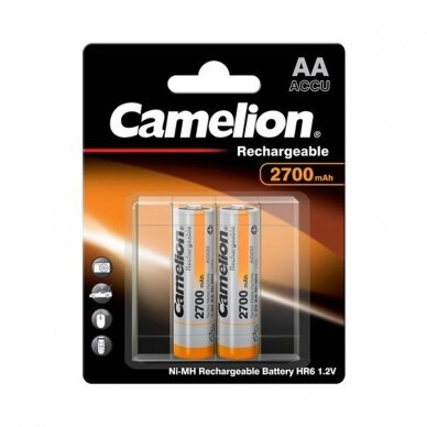 Įkraunamas elementas NH-AA2700BP2, CAMELION, 2 vnt. Įkraunamas elementas NH-AA2700BP2, CAMELION, 2 vnt.