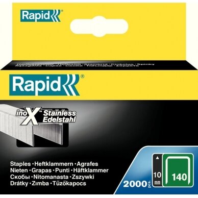 Kabės Rapid 140/10 nerūd.pl 2000 vnt. Kabės Rapid 140/10 nerūd.pl 2000 vnt.