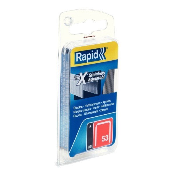 Kabės nerūd. plieno „Rapid" 53/8 1080 vnt. Kabės nerūd. plieno „Rapid" 53/8 1080 vnt.