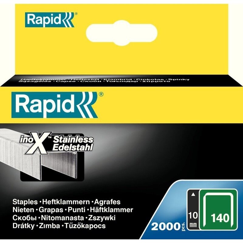 Kabės Rapid 140/10 nerūd.pl 2000 vnt. Kabės Rapid 140/10 nerūd.pl 2000 vnt.