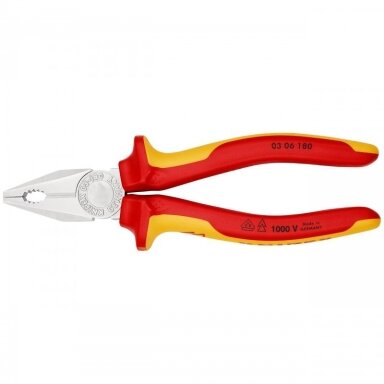 Kombinuotos replės elektrikams KNIPEX 0306 180 mm