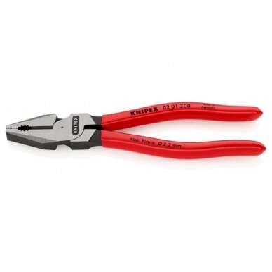 Kombinuotos didelės svertinės jėgos replės KNIPEX 0201 200 mm Kombinuotos didelės svertinės jėgos replės KNIPEX 0201 200 mm