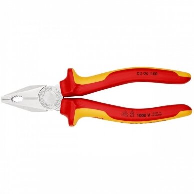 Kombinuotos replės elektrikams KNIPEX 0306 180 mm Kombinuotos replės elektrikams KNIPEX 0306 180 mm