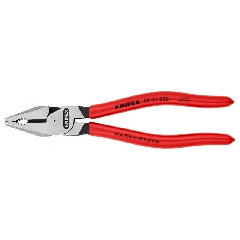 Kombinuotos didelės svertinės jėgos replės KNIPEX 0201 200 mm 1 Kombinuotos didelės svertinės jėgos replės KNIPEX 0201 200 mm 1