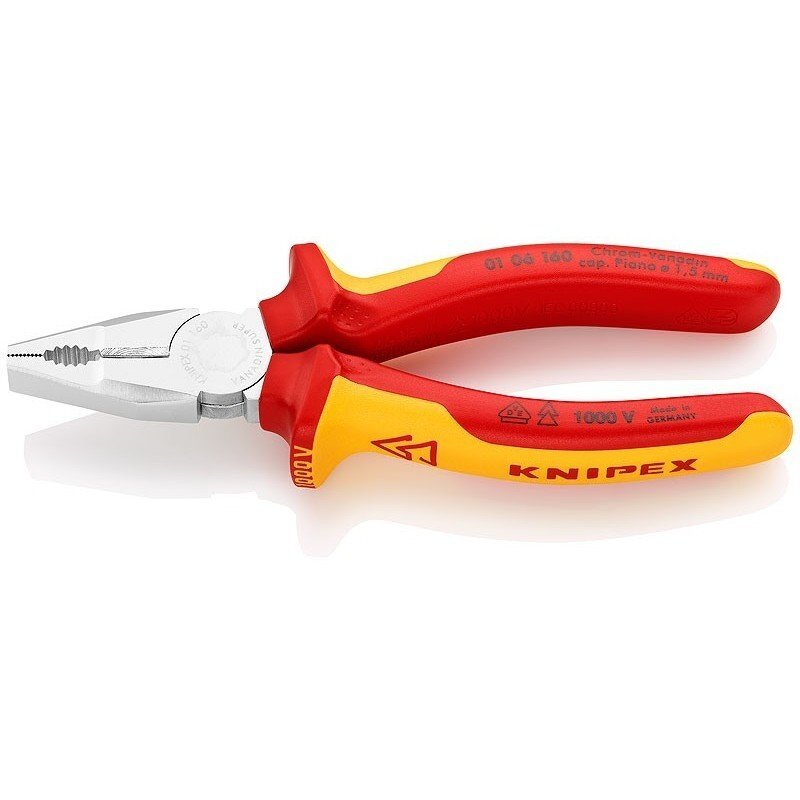 Kombinuotos elektrikų replės KNIPEX 0106 160 mm Kombinuotos elektrikų replės KNIPEX 0106 160 mm