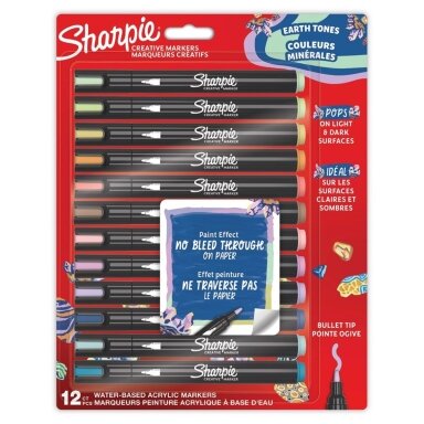 Kūrybinių markerių rinkinys, apvalus antgalis, SHARPIE, 12 vnt. Kūrybinių markerių rinkinys, apvalus antgalis, SHARPIE, 12 vnt.