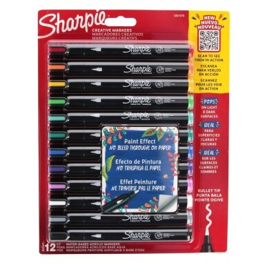 Kūrybinių markerių rinkinys, SHARPIE, 12 vnt. Kūrybinių markerių rinkinys, SHARPIE, 12 vnt.