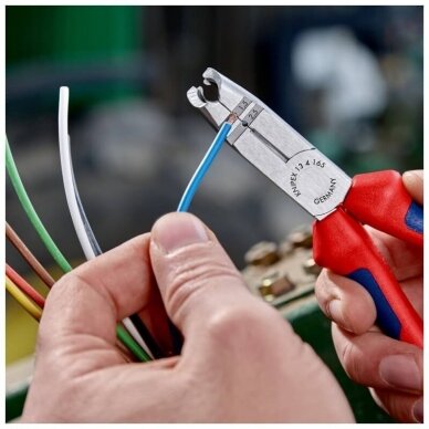 Laidų kirpimo-nužievinimo replės KNIPEX 2 Laidų kirpimo-nužievinimo replės KNIPEX 2