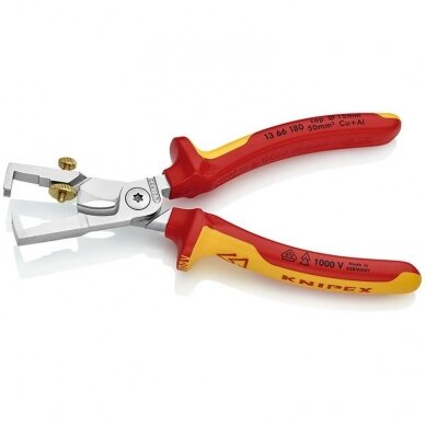 Laidų nuizoliavimo ir kirpimo replės KNIPEX StriX 180mm 1 Laidų nuizoliavimo ir kirpimo replės KNIPEX StriX 180mm 1