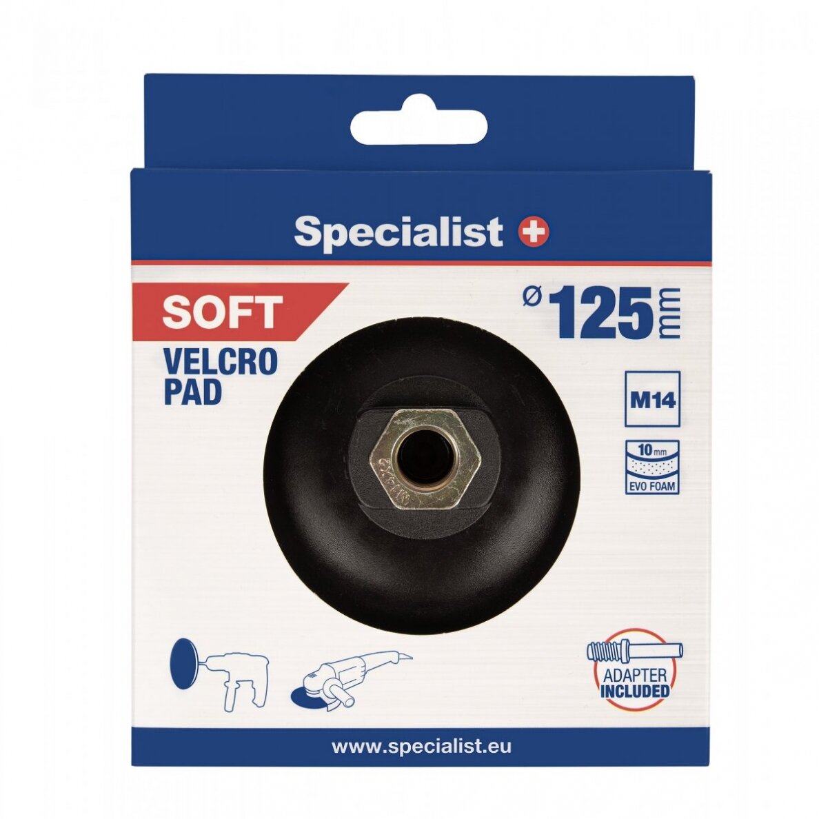 Lipnus šlif. padas SPECIALIST+ Ø125 mm, minkštas 4 Lipnus šlif. padas SPECIALIST+ Ø125 mm, minkštas 4