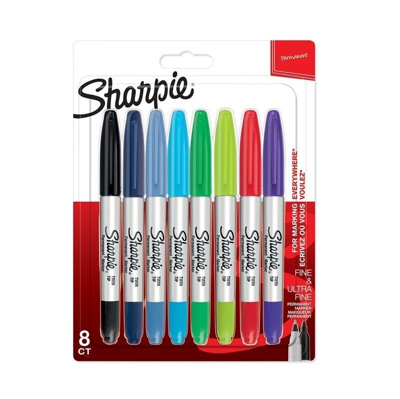 Markerių rink. „Sharpie" 8 vnt. TWIN TIP Markerių rink. „Sharpie" 8 vnt. TWIN TIP