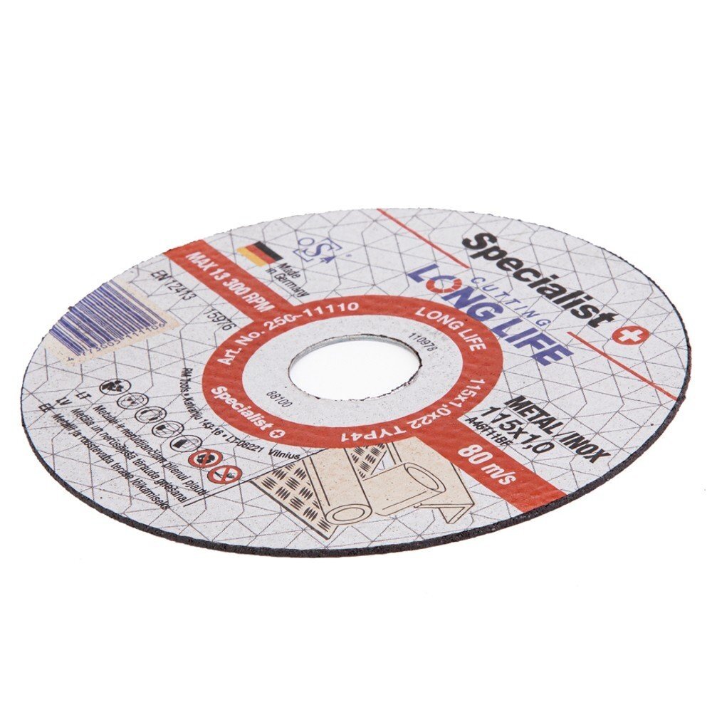Metalo pj.diskas LONG LIFE 115x1x22 mm 1