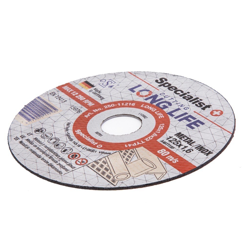 Metalo pj.diskas LONG LIFE 125x1,6x22 mm 1