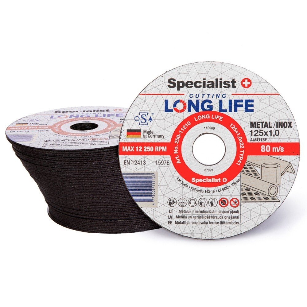 Metalo pj.diskas LONG LIFE 125x1x22 mm 2