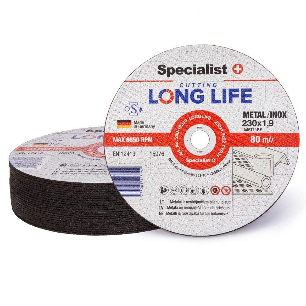 Metalo pj.diskas LONG LIFE 230x1,9x22 mm 2 Metalo pj.diskas LONG LIFE 230x1,9x22 mm 2