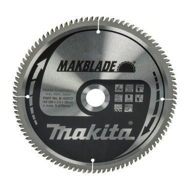 Medžio pjovimo diskas MAKITA 260x30x2,3mm 100T 5° Medžio pjovimo diskas MAKITA 260x30x2,3mm 100T 5°