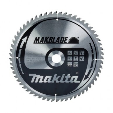 Medžio pjovimo diskas MAKITA 305x2,3x30mm 5° 60T Medžio pjovimo diskas MAKITA 305x2,3x30mm 5° 60T