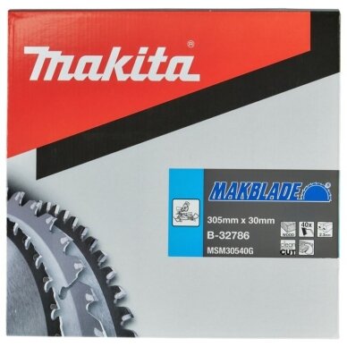 Medžio pjovimo diskas MAKITA 40T 5° 305x30x2,3mm 1 Medžio pjovimo diskas MAKITA 40T 5° 305x30x2,3mm 1