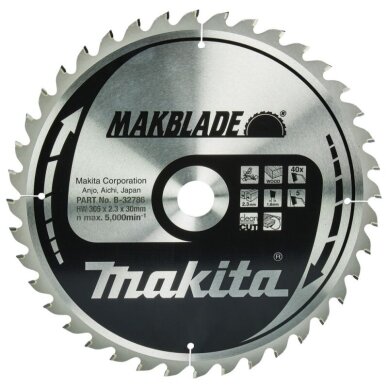 Medžio pjovimo diskas MAKITA 40T 5° 305x30x2,3mm