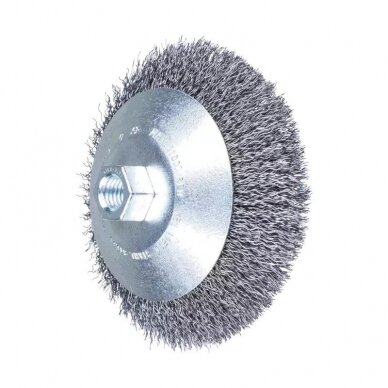 Metalinis šepetys su sriegiu PFERD KBU 12510/M14 ST 0,35