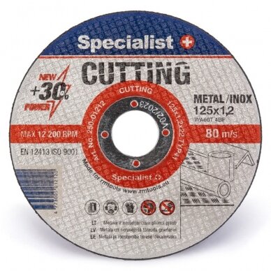 Metalo pj.diskas 125x1,2x22 mm Metalo pj.diskas 125x1,2x22 mm
