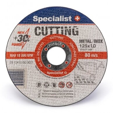 Metalo pj.diskas 125x1x22 mm