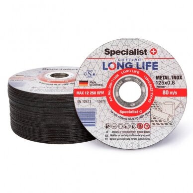 Metalo pj.diskas LONG LIFE 125x0,8x22 mm 2 Metalo pj.diskas LONG LIFE 125x0,8x22 mm 2