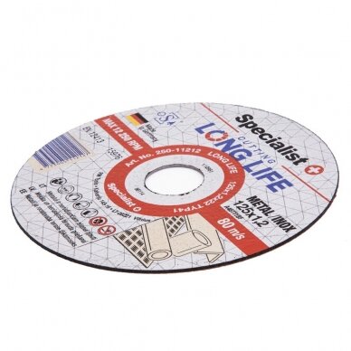 Metalo pj.diskas LONG LIFE 125x1,2x22 mm 1 Metalo pj.diskas LONG LIFE 125x1,2x22 mm 1