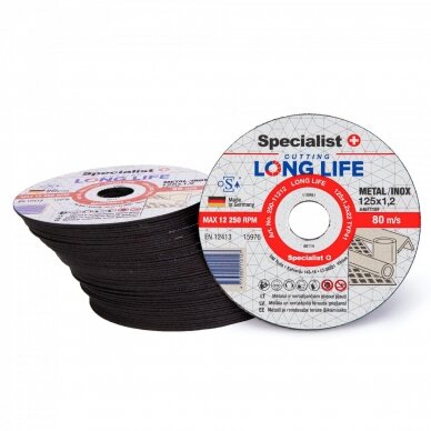 Metalo pj.diskas LONG LIFE 125x1,2x22 mm 2 Metalo pj.diskas LONG LIFE 125x1,2x22 mm 2