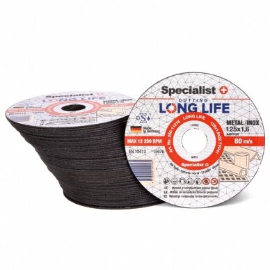 Metalo pj.diskas LONG LIFE 125x1,6x22 mm 2