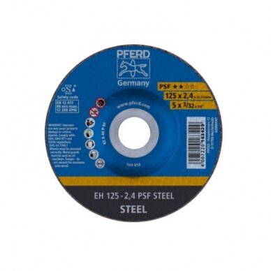 Metalo pjovimo diskas PFERD EH 125x2,4mm A46 P PSF Metalo pjovimo diskas PFERD EH 125x2,4mm A46 P PSF