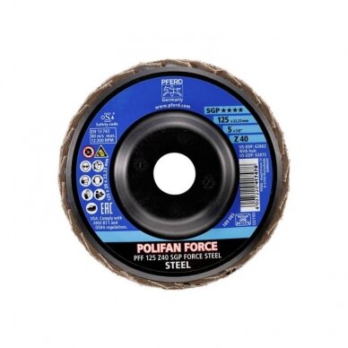 Metalo šlifavimo diskas PFERD PFF125 Z40 SGP 1 Metalo šlifavimo diskas PFERD PFF125 Z40 SGP 1