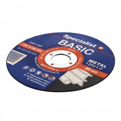 Metalo pjovimo diskas Specialist+ BASIC 125x1x22 mm 1 Metalo pjovimo diskas Specialist+ BASIC 125x1x22 mm 1