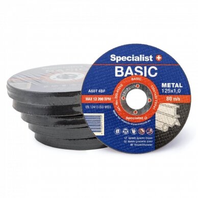 Metalo pjovimo diskas Specialist+ BASIC 125x1x22 mm 2